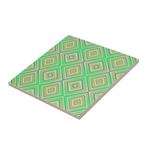 Carreau Motif diamant alternatif vert citron kiwi