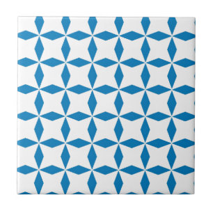 Carreau Motif Diamant bleu
