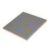 Carreau Motif diamant Orange Blue Checker (Côté)