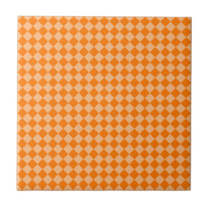 Carreau Motif diamant Orange Checker