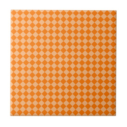 Carreau Motif diamant Orange Checker (Devant)