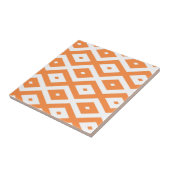 Carreau Motif diamant orange et blanc (Côté)