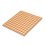 Carreau Motif diamant Orange White Checker (Côté)