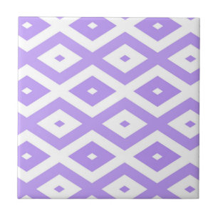 Carreau Motif diamant pourpre et blanc