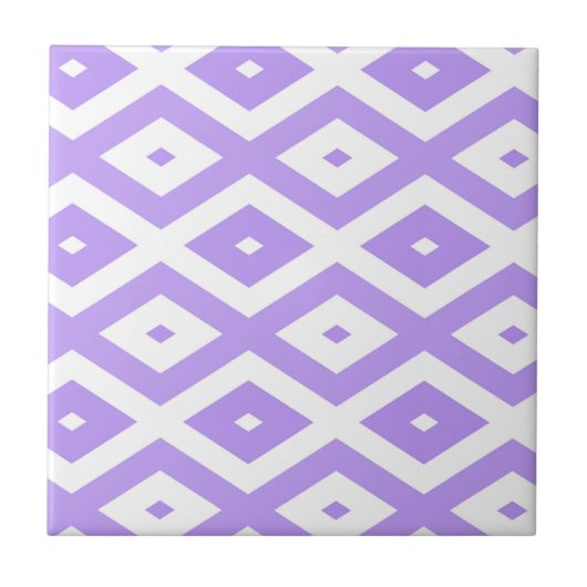 Carreau Motif diamant pourpre et blanc (Devant)