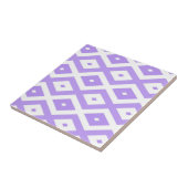 Carreau Motif diamant pourpre et blanc (Côté)