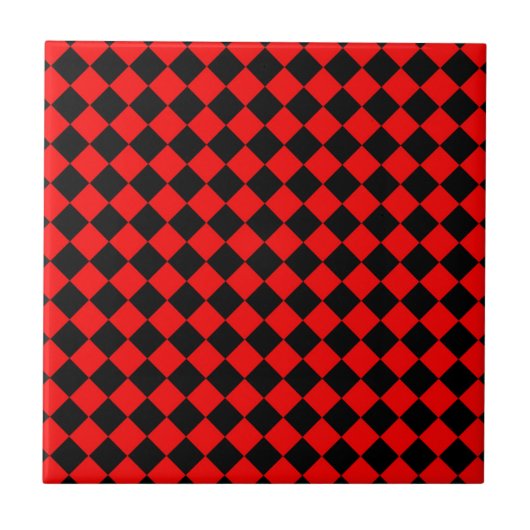 Carreau Motif diamant Red Black Checker (Devant)