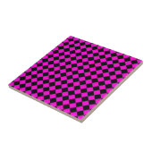 Carreau Motif diamant rose noir Checker (Côté)
