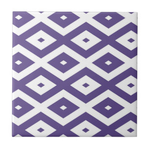 Carreau Motif diamant ultra violet et blanc