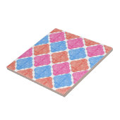Carreau Motif Diamants Patchwork Orné (Côté)