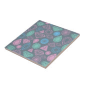 Carreau Motif d'icône de pierre gemme (Côté)