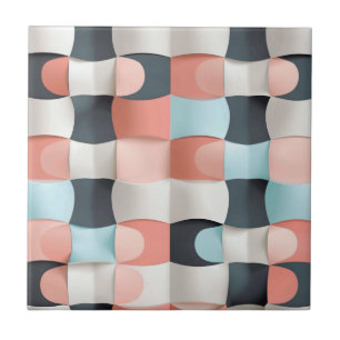 Carreau Motif d'illusion géométrique incurvée 3D moderne