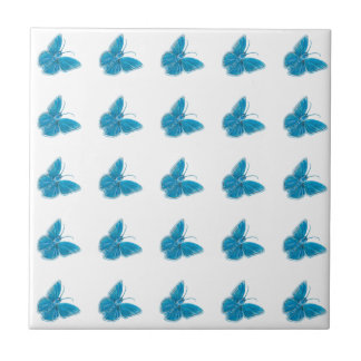 Carreau Motif d'illustration de papillons bleus