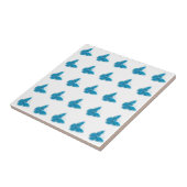 Carreau Motif d'illustration de papillons bleus (Côté)