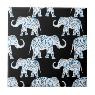 Carreau Motif d'objet superflu bleu et