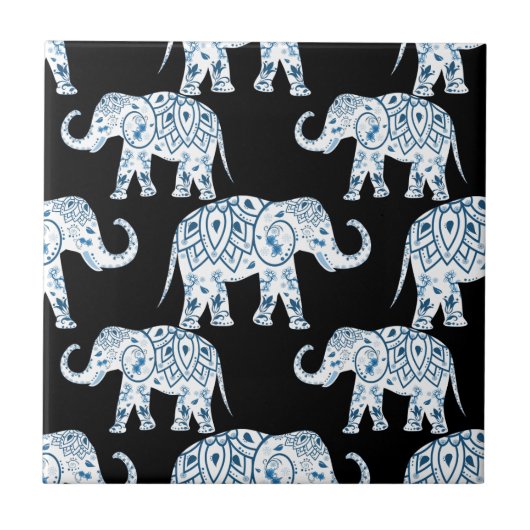 Carreau Motif d'objet superflu bleu et (Devant)