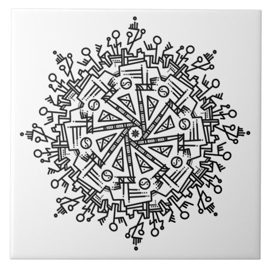 Carreau Motif Doodle (Devant)