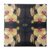 Carreau Motif d'orchidée jaune (Devant)