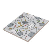 Carreau Motif d'outils de cuisine (Côté)