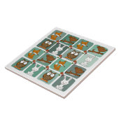 Carreau Motif du bloc des animaux des bois (Côté)