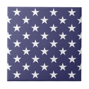 Carreau Motif du Drapeau américain patriotique White Stars