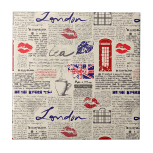 Carreau Motif du journal londonien