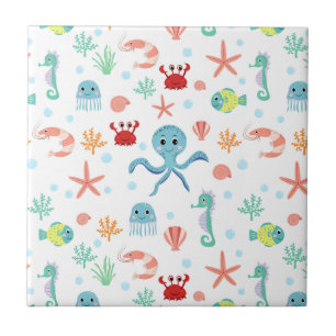 Carreau Motif du monde marin