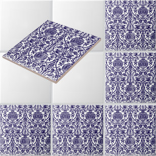 Carreau Motif d'urnes de style médiéval Renaissance vintag