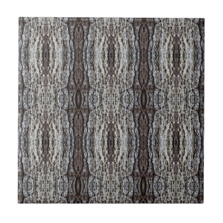 Carreau Motif Écorce d'Arbre à Biscuit Crème 4,25 Carré