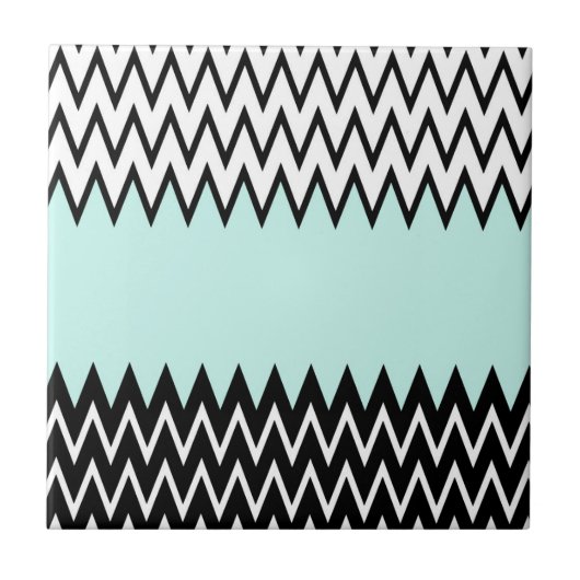 Carreau Motif élégant turquoise blanc noir moderne de (Devant)