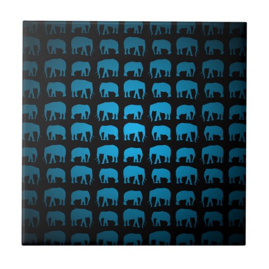 Carreau Motif Éléphant Bleu (Devant)