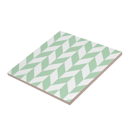 Carreau Motif en arête de poisson vert en bon état (Côté)