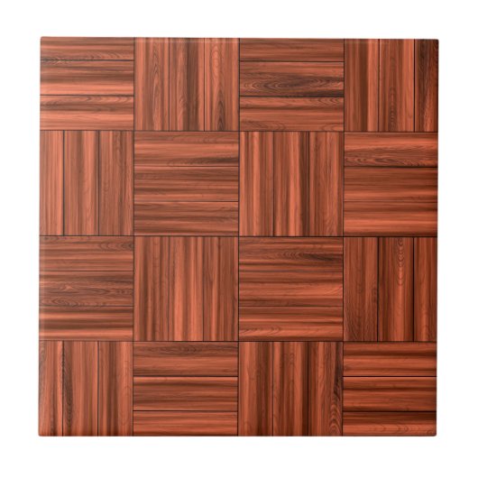 Carreau Motif en bois de plancher de parquet de cerise (Devant)