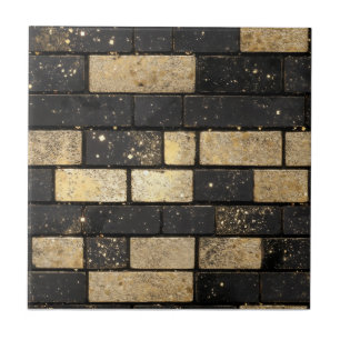 Carreau Motif en brique Parties scintillant or