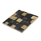 Carreau Motif en briques noir et or (Côté)