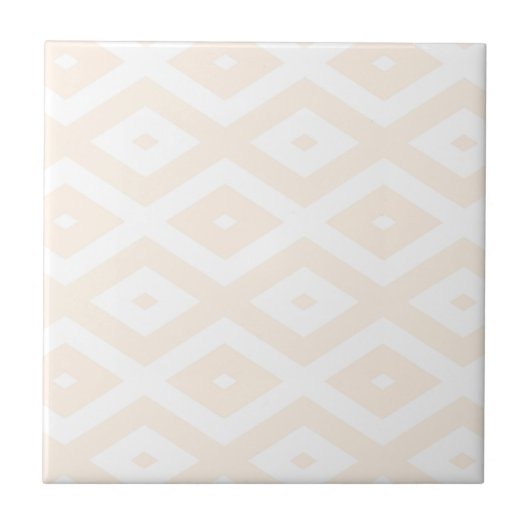 Carreau Motif en diamant beige et blanc (Devant)