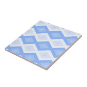 Carreau Motif en diamant bleu pâle (Côté)