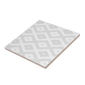 Carreau Motif en diamant gris clair et blanc (Côté)