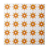 Motif en explosion d'étoiles rouge-orange du milie