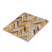 Carreau Motif en Gris Brown orange (Côté)