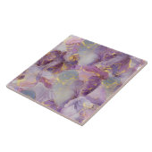 Carreau Motif en marbre Pastel Lilac, Parties scintillant  (Côté)