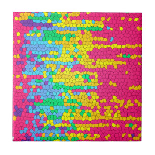 Carreau Motif en mosaïque colorée