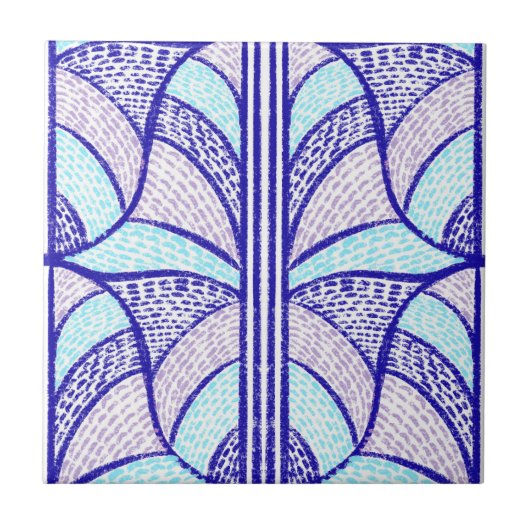 Carreau Motif en mosaïque de néon méditerranéen (Devant)