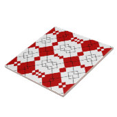 Carreau Motif en treillis diamant rouge en gras (Côté)