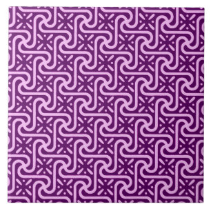 Carreau Motif en tuiles égyptiennes, améthyste et orchidée