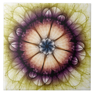Carreau Motif énigmatique mystique floral