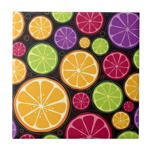 Carreau Motif et arrière - plan oranges (Devant)