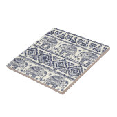 Carreau Motif ethnique de la tribu Aztec des éléphants (Côté)