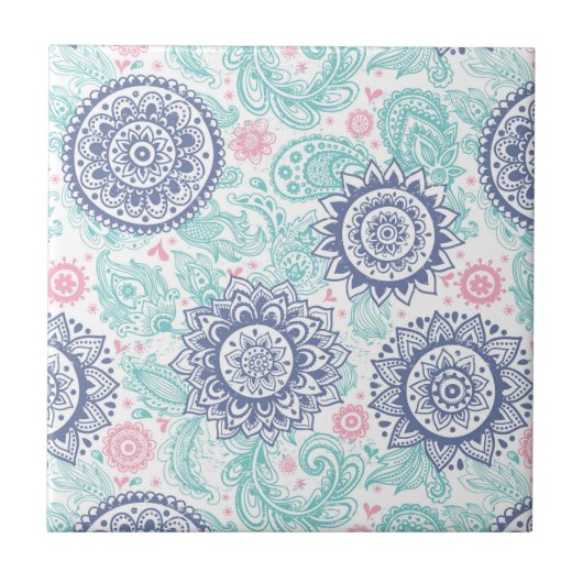 Carreau Motif ethnique de Paisley (Devant)