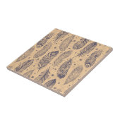 Carreau Motif ethnique d'ensemble de plume (Côté)